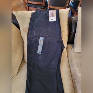 Carhartt washed duck work dungaree flannel lined pants